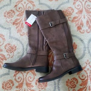 NWT Size 10 Brown Aerosole Boots w/ Calf Extender